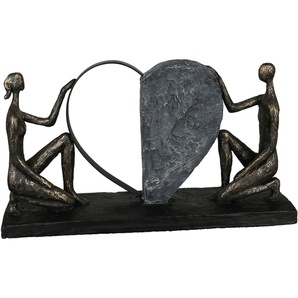 Dekofigur CASABLANCA BY GILDE Skulptur Affair of the Heart Dekofiguren Gr. B/H/T: 38 cm x 21 cm x 10 cm, braun (bronzefarben) Figuren Skulpturen