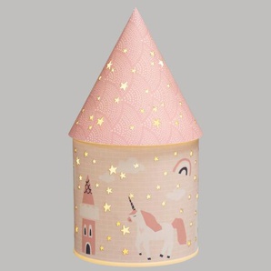 Dekorative Nachttischlampe LED für Kinder, rosa Schloss, 21,5 x 11,5 cm, Atmosphera Créateur dintérieur