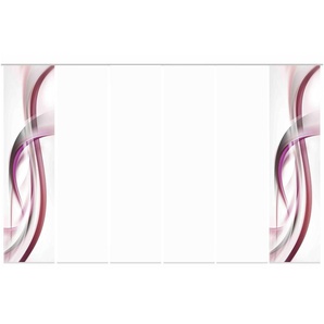 Schiebevorhang Set 6tlg. | lila/violett | 60 cm | 245 cm |