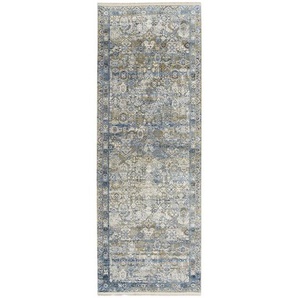 Dieter Knoll Läufer Toulon , Blau, Grau , Textil , 80 cm , in verschiedenen Größen erhältlich , Teppiche & Böden, Teppiche, Teppichläufer