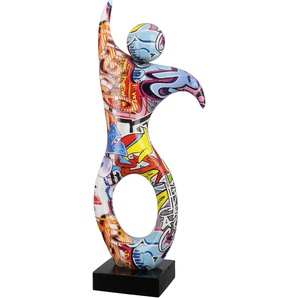 Dekofigur CASABLANCA BY GILDE Skulptur Dancer Street Art Dekofiguren Gr. B/H/T: 11 cm x 36,5 cm x 8,4 cm, bunt Figuren Skulpturen