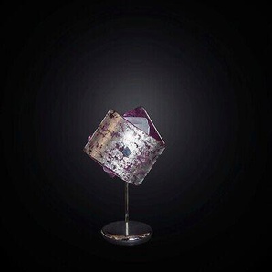 Lumetto Modern In Geschmolzene Glas Blatt Silber Und Violett 1 Licht Bga 2274-lp