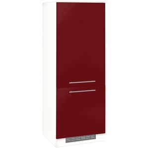Kühlumbauschrank WIHO KÜCHEN Flexi2 Schränke Gr. B/H/T: 60 cm x 165 cm x 57 cm, rot (rot glanz, weiß) Küchenserien Schränke