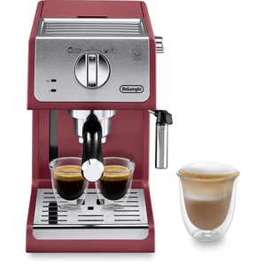 DELONGHI Siebträgermaschine Active Line ECP 33.21.R Kaffeemaschinen 1100 Watt, 15 Bar Gr. 2 Tasse(n), rot (passion red) Kaffee Espresso Kaffeemaschine