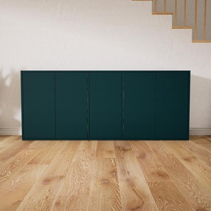Sideboard Blaugrün - Designer-Sideboard: Türen in Blaugrün - Hochwertige Materialien - 190 x 79 x 34 cm, Individuell konfigurierbar