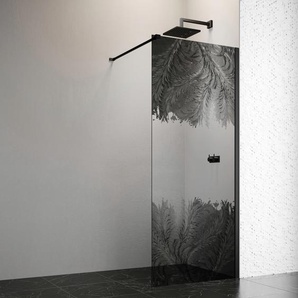 Walk-in-Dusche WELLTIME BY GEO Duschwände Gr. B/H: 86,5 cm x 200 cm, beidseitig montierbar, schwarz Duschwände Duschwand erhältlich in 5 verschiedenen Breiten (80-140 cm)