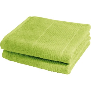 Handtuch FLEURESSE 2828 Handtücher Gr. B/L: 50 cm x 100 cm (2 St.), grün (hellgrün) Handtücher Badetücher hochwertig und unifarben