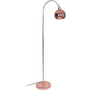 SalesFever Stehlampe Pepe, E27, Gestell und Schirm in Kupferoptik gebürstet 1 flammig, Ø 20 cm Höhe: 153 rosegold Bogenlampen Stehleuchten Lampen Leuchten