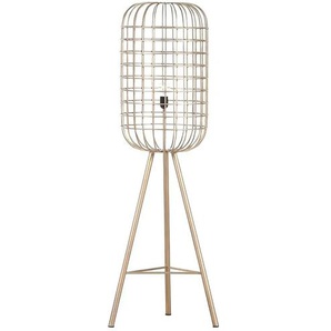 Stehleuchte, 1-flammig, Metallschirm - gold - 144 cm - [41.0] | Möbel Kraft