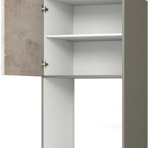 Express Küchen Backofenumbauschrank Trea SB-195-3, mit zwei Türen und Einlegeböden, Höhe 195 cm B/H/T: 60 x 56 cm, Türanschlag rechts, 2 grau Backofenumbauschränke Küchenschränke Küchenmöbel