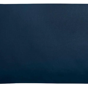 Seitenschläferkissenbezug KNEER Edel-Zwirn-Jersey Kissenbezüge Gr. B/L: 140 cm x 40 cm, 1 St., Baumwolle, blau (marine) Kopfkissenbezüge für Seitenschläferkissen