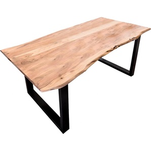 Esstisch SIT Tops&Tables Tische Gr. B/H/T: 180 cm x 77 cm x 90 cm, beige (natur) Esstisch Holz-Esstische Küchentisch Rechteckige Esstische rechteckig Tisch mit Tischplatte aus Akazie Baumkante wie gewachsen