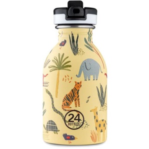 24 Bottles Kids Bottle Jungle Friends Trinkflasche - yellow - 250 ml