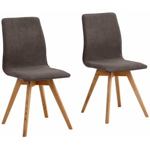 andas 4-Fußstuhl Rania (Set, 2 St), Eiche / Nussbaum. 2er/4er/6er-Set, aus der freundin Home Collection