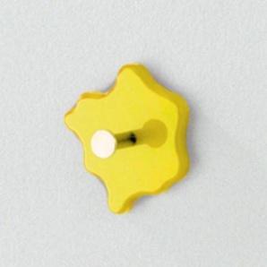 Haku Garderobenknopf, Lieferumfang Stück, aus mdf Dekor hochglanz gelb, Garderobenknopf aus chrom-verrnickeltem Stahl, 42988, 42988