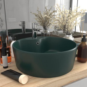 Luxus-Waschbecken mit Überlauf Matt Dunkelgrün 36x13 cm Keramik