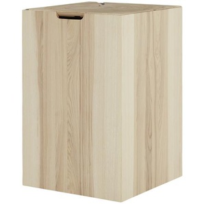 Wäschebox auf Rollen - holzfarben - Holz, Baumwolle - 42 cm - 63,5 cm - 42 cm | Möbel Kraft