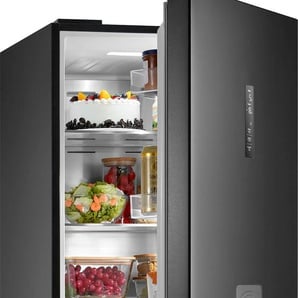 C (A bis G) HANSEATIC Kühl-/Gefrierkombination Kühlschränke schwarz (schwarzes edelstahl) Kühl-Gefrierkombinationen Bestseller
