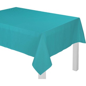 Tischdecke ADAM Uni Collection Tischdecken Gr. B/L: 120 cm x 120 cm, eckig, blau (türkis) Tischwäsche Tischdecken nachhaltig
