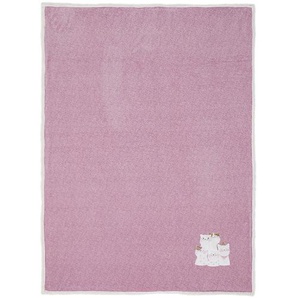Clayre & Eef Decke 130*160 cm Rosa Polyester Rechteckig Katzen Teppich Decke