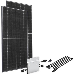 OFFGRIDTEC Solaranlage Solar-Direct 830W HM-800 Solarmodule Schukosteckdose, 10 m Anschlusskabel, ohne Halterung schwarz Solartechnik