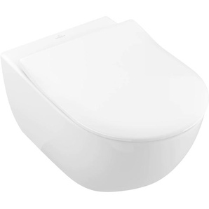 Tiefspül-WC VILLEROY & BOCH Subway 2.0 spülrandlos WCs weiß WC-Becken mit CeramicPlus Beschichtung, WC -Sitz