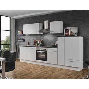 Küchenzeile White Classic 310cm LIVERPOOL-87 inklusive E-Geräte & Geschirrspüler und Apothekerschrank