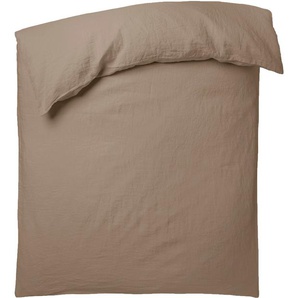 Bettbezug ZOEPPRITZ Stay Bettbezüge B/L: 200 cm x 200 cm, beige Bettwäsche nach Material Vintage-Knitter-Look