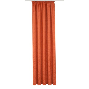 Vorhang WIRTH Toco-Ranke Gardinen Gr. 245 cm, Kräuselband, 132 cm, orange (terra) Gardinen nach Räumen Gardine
