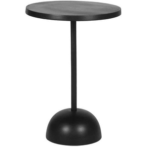Telefontisch in Schwarz aus Metall runder Tischplatte