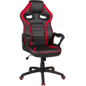 Gaming-Stuhl DUO COLLECTION Splash Stühle schwarz (schwarz, rot) Gaming-Stuhl Racing-Chair Gamingstühle Stühle