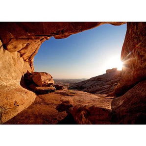 Fototapete Berg Landschaft Natur Mesa Arch Canyon Bergwelt Berge no. 34 | Fototapete Vlies - PREMIUM PLUS | 300x210 cm