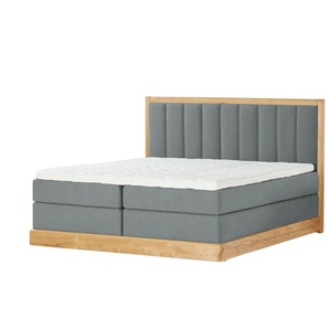 Switch Refresh Massivholz-Boxspringbett  Alma ¦ grau
