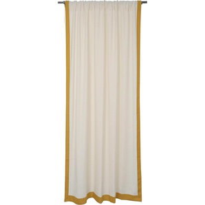 Vorhang ANDAS Matias Gardinen Gr. 245 cm, Multifunktionsband, 140 cm, gelb (beige, senfgelb) Gardinen nach Räumen blickdicht, monochrom, verschiedene Größen