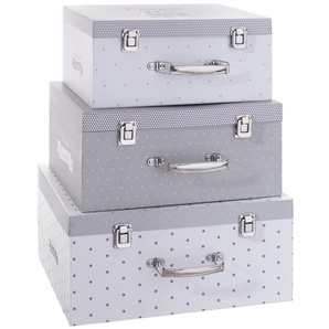 Set von 3 Koffer, Lagerbehälter - graue Farbe, Atmosphera Créateur dintérieur