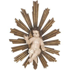Clayre & Eef Dekoratives Figur Jesus 35*15*46 cm Braun Holz Kunststoff Deko Accessoires Wohnaccessoires