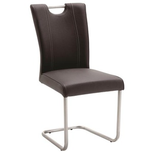 Leder-Schwingstuhl 6861 in dunkelbraun