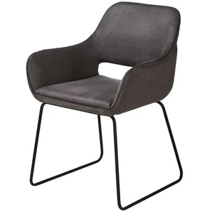 Kufenstuhl - grau - 56,5 cm - 82 cm - 59 cm | Möbel Kraft