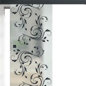 RENOWERK Glasschiebetür Toja, ESG Satinato S76/34 Türen 94,0x206,0 cm Gr. B/H: 94 cm x 206 cm, farblos (transparent) Glastüren