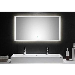 POSSEIK Spiegel mit Beleuchtung weiß 120,0 x 3,2 x 65,0 cm