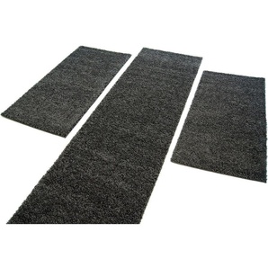 Bettumrandung Shaggi uni 500 Carpet City, Höhe 30 mm, Shaggy Bettvorleger, Uni-Farben, Läuferset Langflor, Weich