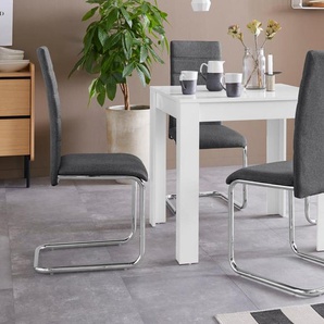 INOSIGN Essgruppe Esstisch Lynn + Freischwinger Doris, (Set, 5-tlg)