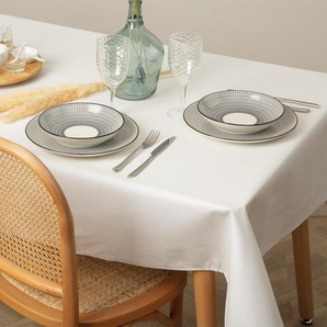 Tischdecke, Baumwolle, weiß, 250x150 cm