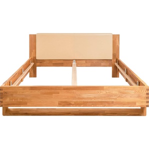 andas Bett »Akra«, Eichenholz, mit einem gepolstertem Kopfteil, Breite 192,5 cm