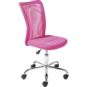 Carryhome Jugenddrehstuhl , Pink , Textil , Drehkreuz , 43x88-98x56 cm , Arbeitszimmer, Bürostühle, Jugend- & Kinderdrehstühle