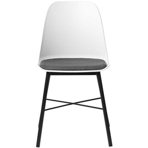 Esstisch Stühle in Weiß und Schwarz Kunststoff (2er Set)
