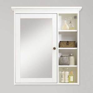 Badezimmer Spiegelschrank in Weiß lasiert Kiefer Massivholz