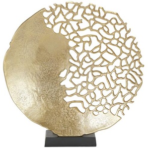 Deko Objekt - gold - Aluminium, Holz - 41 cm - 44 cm - 9,5 cm | Möbel Kraft