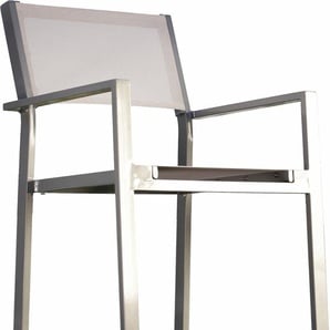 Armlehnstuhl JANKURTZ cubic Stühle Gr. B/H/T: 57 cm x 85 cm x 45 cm, Gitterwebstoff BATYLINE, weiß Armlehnstühle Dekoratives outdoorgeeignet, stapelbar, in 2 Ausführungen