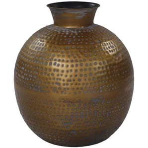 HSM Collection Vase Padua Groß 40x45 cm Gold und Grau